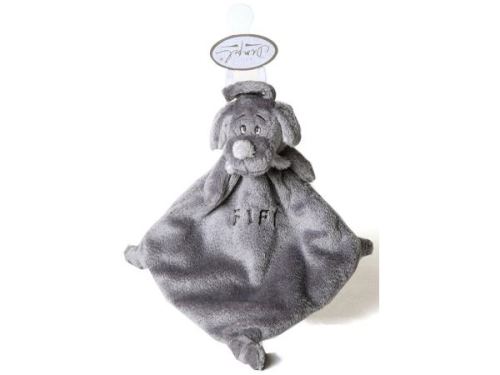 Dimpel - Fifi doudou chien attache-tétine - grisfonce
