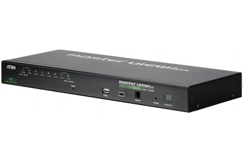 ATEN KVM on the NET CS1708i - Commutateur KVM - 8 x KVM port(s) - 1 utilisateur local - 2 utilisateurs IP - de bureau