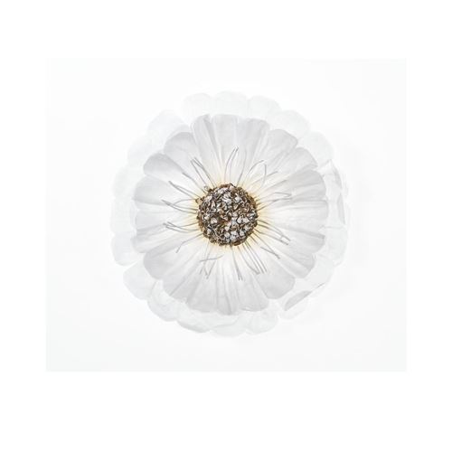 fleur artificielle papier corolle 20cm blanc - Coloris : Blanc - 07214