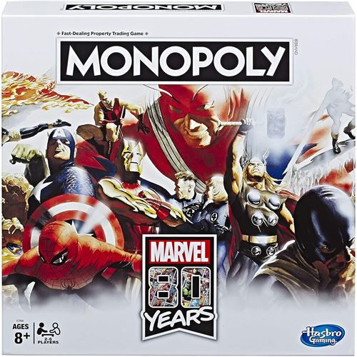 Hasbro Gaming Jeu De Société Winning Moves Monopoly Marvel 80 Ans Comics