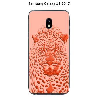 Coque Samsung Galaxy J3 - 2017 design Jaguar rose orange