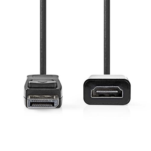Câble displayport vers hdmi? displayport mâle - sortie hdmi? 0,2 m noir nedis