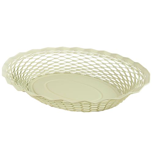 Corbeille pain vintage ovale blanc van roger orfevre 720137