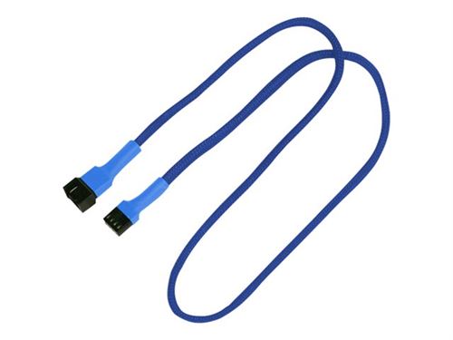 Nanoxia - Rallonge de câble d'alimentation de ventilateur - MLI à 4 broches (F) pour MLI à 4 broches (M) - 60 cm - bleu