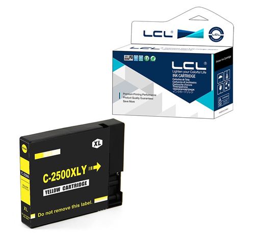 LCL Cartouche d'encre Compatible PGI-2500 PGI-2500XL PGI-2500XLY (1 Jaune) Remplacement pour Canon MAXIFY IB4050/MB5050/MB5350/MB5150