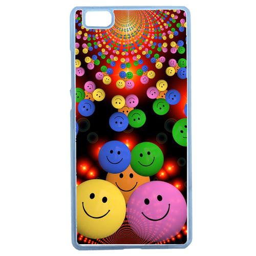 Coque Smiley Mania Compatible Huawei Ascend P8 Lite Transparent