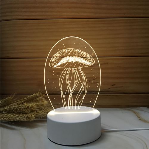 Veilleuse LED 3D Méduse DY-36