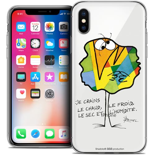 Coque Gel Apple iPhone X (10) Extra Fine Les Shadoks® - Chaud ou Froid