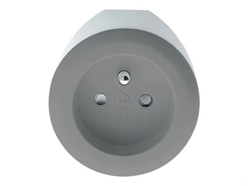 Watt&Co BEWATT - Netspanningsadapter - 2 uitgangsaansluitingen (USB, 2-polig) - op kabel: USB - grijs, wit
