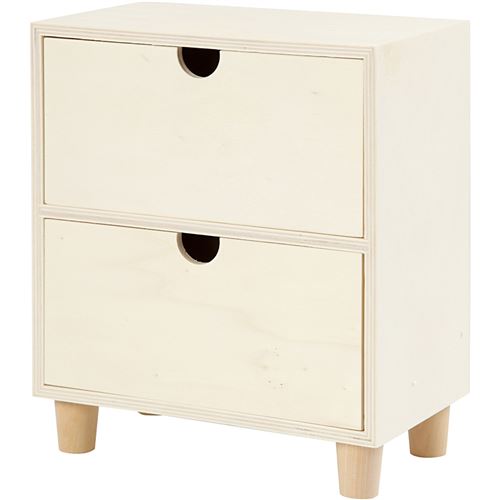 Creotime commode en contreplaqué 23 x 20 cm