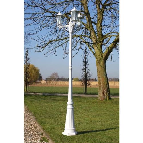 Vidaxl Blanc Lampadaire Extérieur Triple 40245 - Image 1