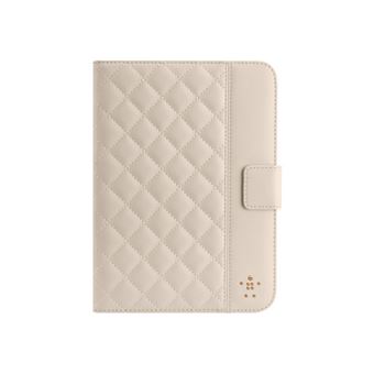 Housse Pour IPad Mini Mocca - Couleur Blanc, Cuir Synthétique, Produit Neuf (boîte Abîmée)
