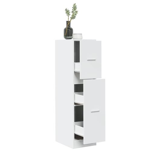 Armoire d apothicaire blanc 30x41x118 cm bois d ingénierie