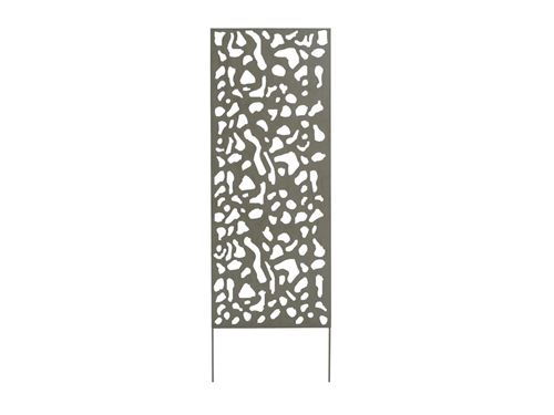 Panneau décoratif ajouré en acier motif feuillage Nortène