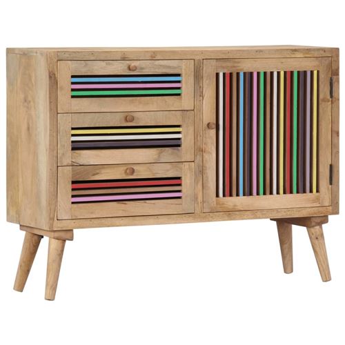 vidaXL Buffet 100 x 30 x 75 cm Bois de manguier massif