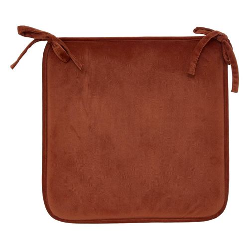 Atmosphera Créateur D'intérieur - Galette De Chaise Uni "Lilou" 38X38cm Terracotta - Image 3