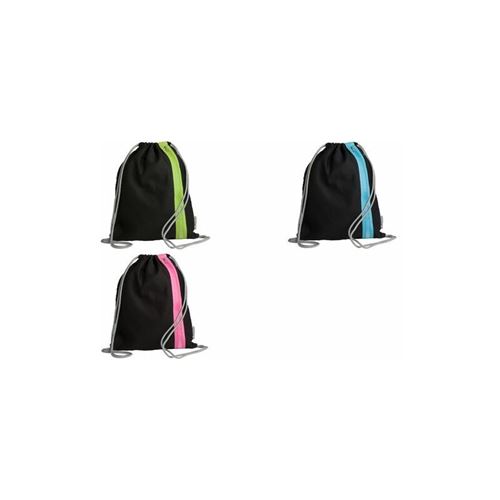 PAGNA Sac de sport &agrave; cordelette 'Go', noir / rose fonc&eacute;