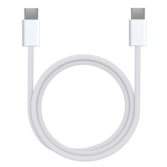 Cable USB-C USB-C pour iPhone 16 / 16 PLUS / 16 PRO / 16 PRO MAX / 15 / 15 PLUS / 15 PRO / 15 PRO MAX - Câble nylon tressé 2 mètres Phonillico® - 1