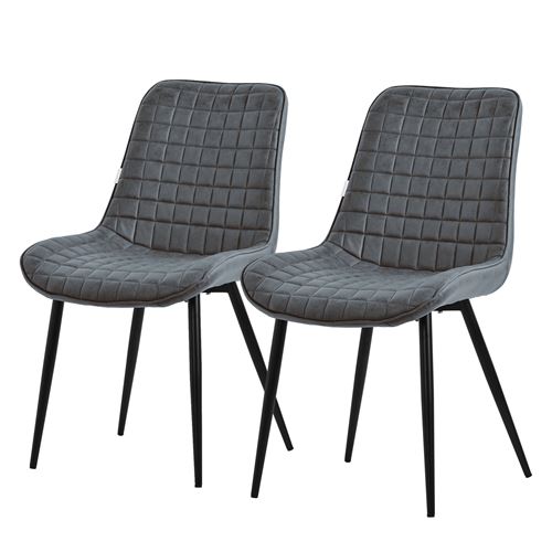 Ml-Design Noir Lot De 2 Chaises - Image 2