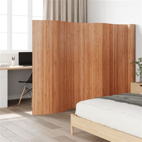 Non Communiqué Naturel Vidaxl Cloison De Séparation 165X800 Cm Bambou, Écran De Séparation De Pièces, Séparation De Bureaux, Écran De Séparation