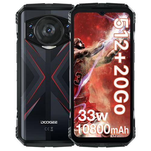 4G Smartphone DOOGEE S118 6.58 512GO-Rouge
