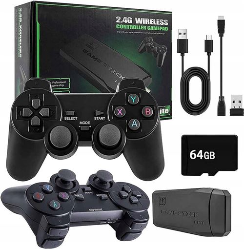 Console rétrogaming SZSMART M8 64GB retro 20000 jeux + 2 tapis de jeu - noir