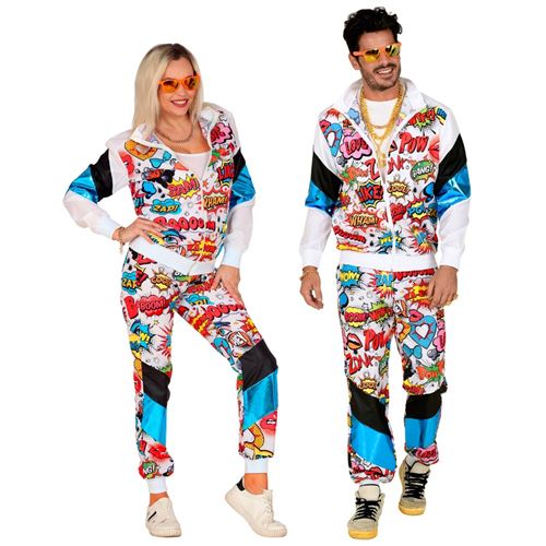 Déguisement Survêtement Pop Art Américain Adulte M Multicolore 09632 W Widmann Milano Party Fashion M - 09632 W WIDMANN MILANO Party Fashion