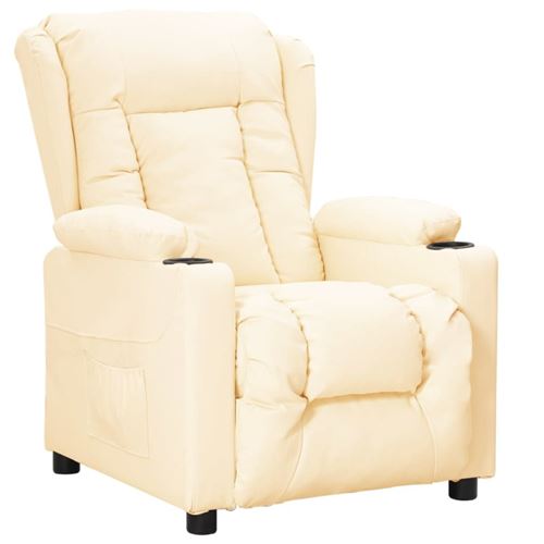 Vidaxl Fauteuil Inclinable Crème Similicuir - Image 3