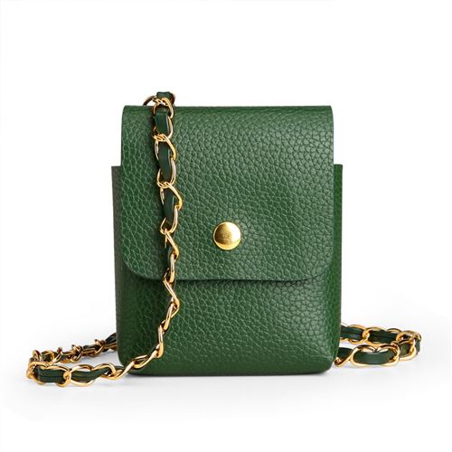Etui à BandoulièRe Compatible Samsung Galaxy Z Flip 2/3/4 FONGWAN Portefeuille Telephone Portable Femme - Vert