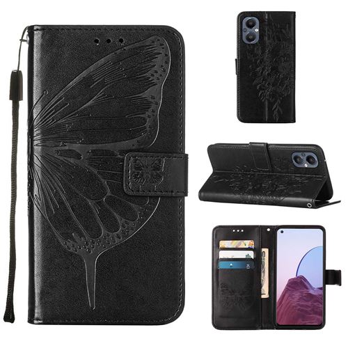 MPFRANCE Housse pour OnePlus Nord 20 5G Noir [Papillon V3]