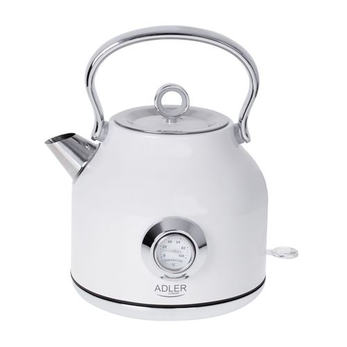 Adler AD 1346 Bouilloire &eacute;lectrique blanc avec thermom&egrave;tre 1,7L STRIX L - Bouilloire &eacute;lectrique