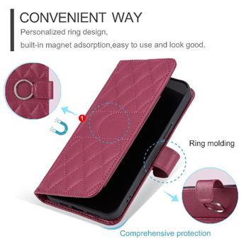 HAOFUGUI Étui portefeuille pour Google Pixel 7, avec [Porte-carte] [béquille] [fermeture éclair] [bandoulière], étui à rabat à bouton magnétique pour femme, bleu