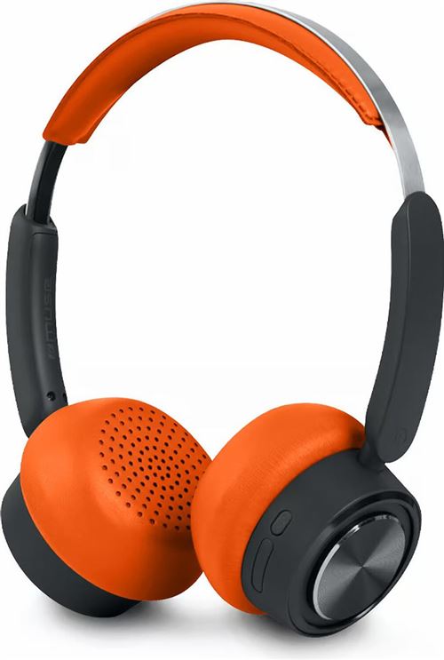 Casque Muse Bluetooth 5.4 Mains Libres 65H Autonomie Noir Orange