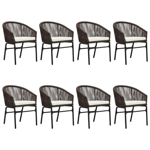 Non Communiqué Marron Ensemble De Salle À Manger De Jardin 9 Pcs