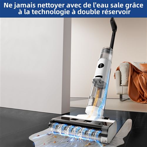 JONR ED12 Aspirateur Laveur sans Fil, Nettoyage des Bords, 30s