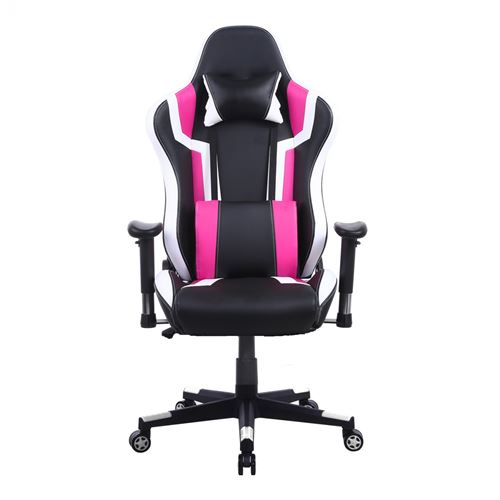 Chaise de jeu Chaise de bureau Tornado - réglable de manière ergonomique - rose noir