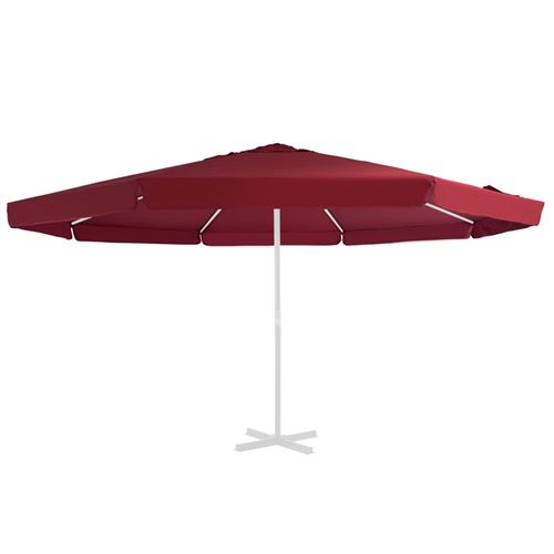 vidaXL Ersatzbezug für Sonnenschirm Bordeauxrot 515 cm