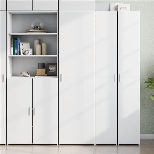 Non Communiqué Blanc Buffet Haut 50X42,5X185 Cm Bois D Ingénierie