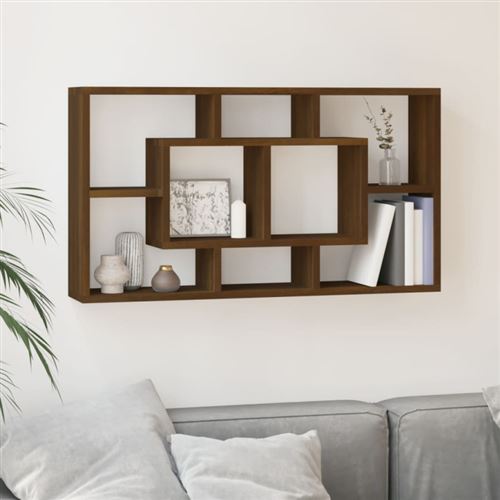 vidaXL Étagère murale 8 compartiments Chêne marron342594