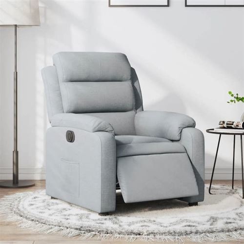 Vidaxl Gris/Clair Fauteuil Inclinable Électrique - Image 3