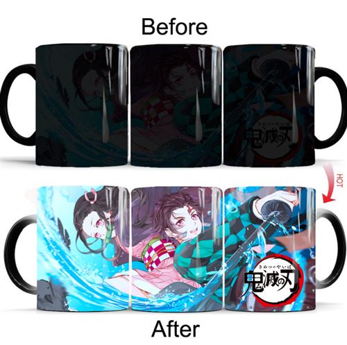 Mug magique personnalisé tasse de café thermoréactif à la chaleur, Tueur de démons, Tanjirō Kamado et Kamado Nezuko