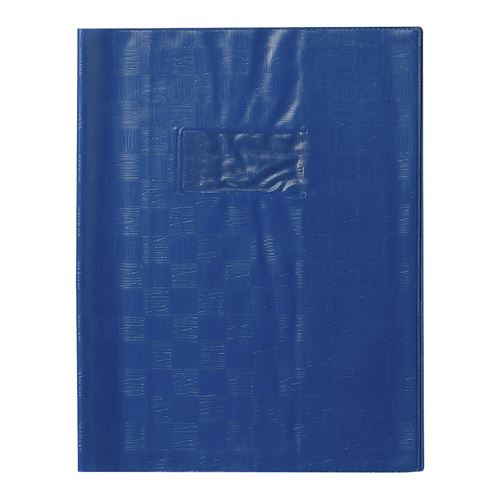 Protège-cahiers à rabat marque-pages 17x22cm Bleu