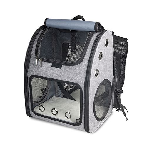 Meilleurs prix pour Sac de voyage pour animaux avec 4 entrées - pliable et portable - gris