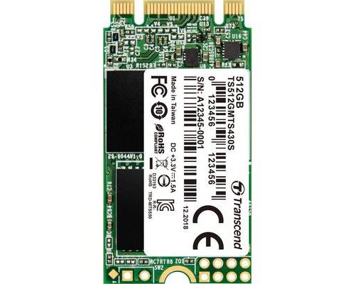 Transcend 430S - SSD - 512 Go - interne - M.2 2242 - SATA 6Gb/s - pour Intel Next Unit of Computing 12, 13