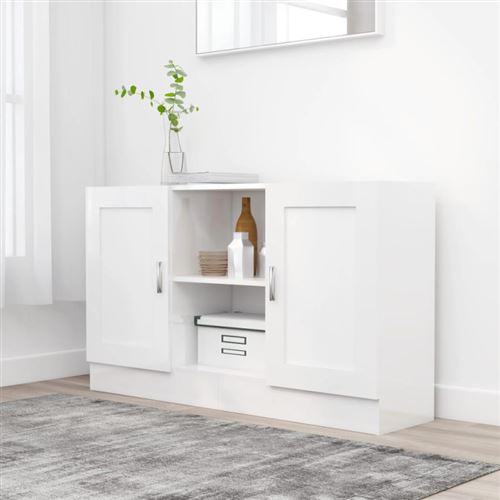 vidaXL Buffet Blanc 120x30,5x70 cm Bois d'ingénierie