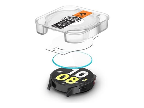 Spigen EZ Fit GLAS.tR - Protection d'écran pour montre intelligente - verre - transparent (pack de 2) - pour Samsung Galaxy Watch6