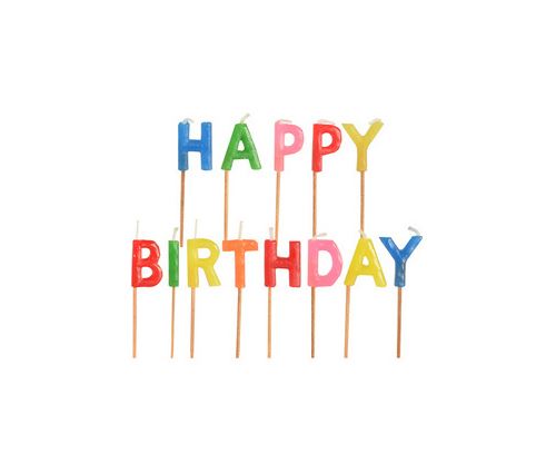 PAPSTAR Bougie pour gâteau d'anniversaire 'Happy Birthday'