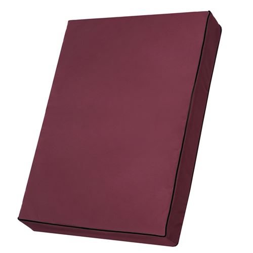 Matelas Mestizo pour chien, 65x50 cm, bordeaux, bordure noire, Vigo Standard MV-5-MAR-B-S