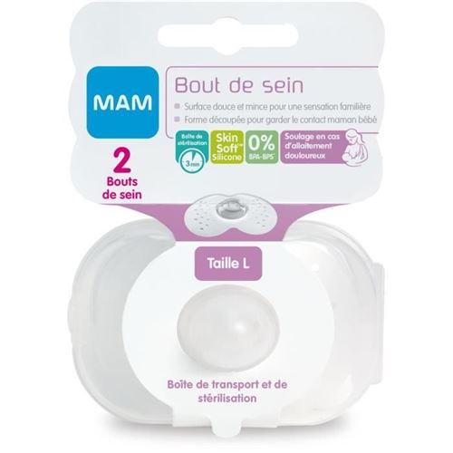 Bout de sein Taille L - Silicone - Bte stérilisation X2