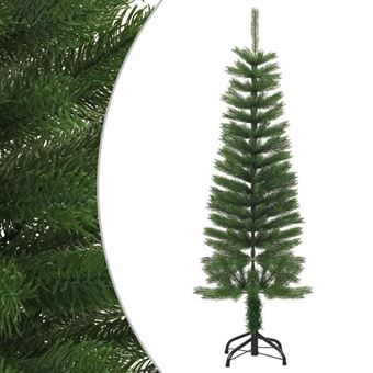 vidaXL Sapin de Noël Artificiel Mince avec Support Décoration de Noël Ornement de Vacances Décoration de Fête Salle de Séjour 120 cm PE - 1